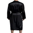thumbnail image 4 of Men‘s Imitation Silk Bathrobe Classic Long Pocket Home Service Bathrobe, 4 of 6