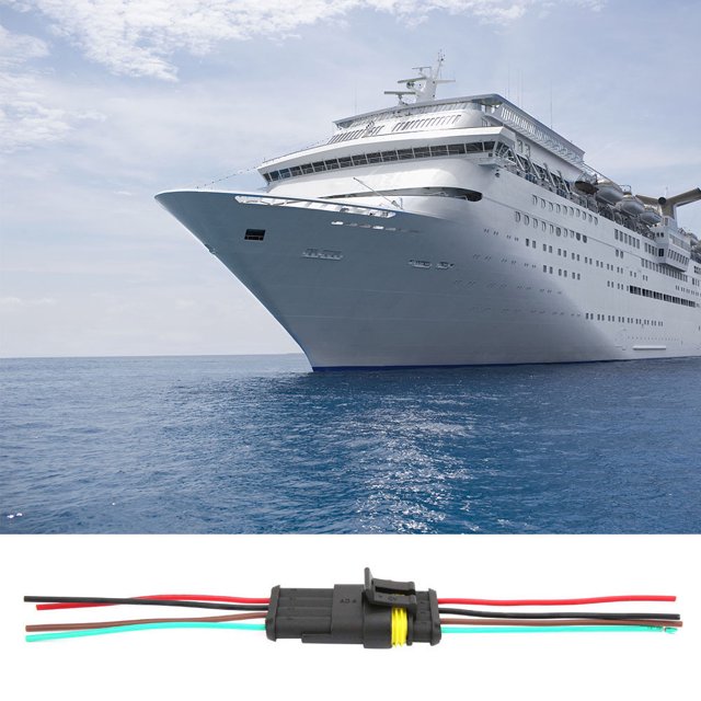 Car Waterproof Connector, Reliable Safe Connection Waterproof Electrical Connector For Marines For Boats For Cars For Trucks 4P