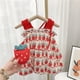 thumbnail image 1 of Vestido informal con diseño de brotes de fresa, personalizado, a la moda, para mujer, estilo de verano para niñas, 1 of 5