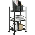 thumbnail image 2 of UBesGoo Heavy Duty 3-Tier Rolling Adjustable Cart Organization Bedroom Bath Cart Black, 2 of 9