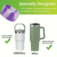 thumbnail image 5 of 1pc Colorful Silicone Cup Boot For Stanley Quencher 40Oz/30Oz Tumbler With Handle & For IceFlow 20oz/30oz, Non-slip Water Bottle Bottom Protective Sleeve, Cup Accessories, 5 of 5