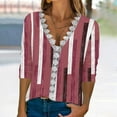 thumbnail image 2 of Dyegold Fall Tops For Women 2023 Trendy Long Sleeve Shirts Dressy Casual V-Neck Leopard Color Block Tunics Top Loose Blouses, 2 of 5