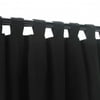 Sunbrella Canvas Black Outdoor Curtain with Tabs 50 in. x 108 in.