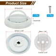 thumbnail image 2 of Tiradores de Puerta Deslizante Empotrados Uxcell, Manijas Redondas Ocultas para Closet, Botón Flush con Tornillos Blanco, 2 of 6