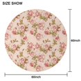 thumbnail image 6 of Pioneer Flower Floral Print Pattern Round Tablecloth 60"x60",Wrinkle Wipeable Table Cloth for Kitchen Dining Room Picnic Patio Party, 6 of 6