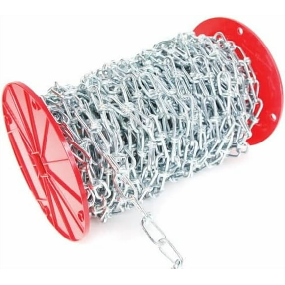 Koch 738906 Double Loop Chain, Trade Size 1 by 250 Feet, Zinc Plated