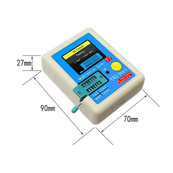 Transistor Tester,Color Display Meter Resistor Lcr Npn Meter Diode Resistor Lcr-t7 Resistance Tester Lcr Npn Pnp Resistance Tester Color Tester Color Display Havou Mosfet. Buzhi Huiop