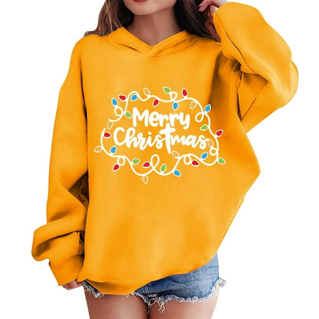 Sudaderas con capucha para niños y niñas, sudaderas navideñas con capucha para niños medianos y grandes, camisetas de manga larga, sudaderas para niños