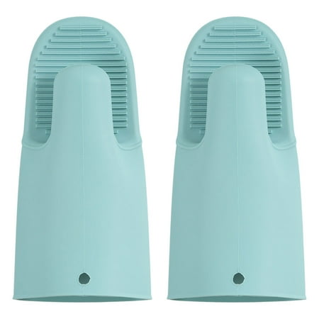 

1 Pair of Kitchen Oven Gloves Oven Silicone Gloves Thick Silicone Gloves Anti-slip Oven Gloves