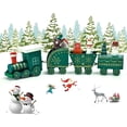 thumbnail image 1 of Mini tren de madera caprichoso: encantadora decoración navideña, 1 of 4