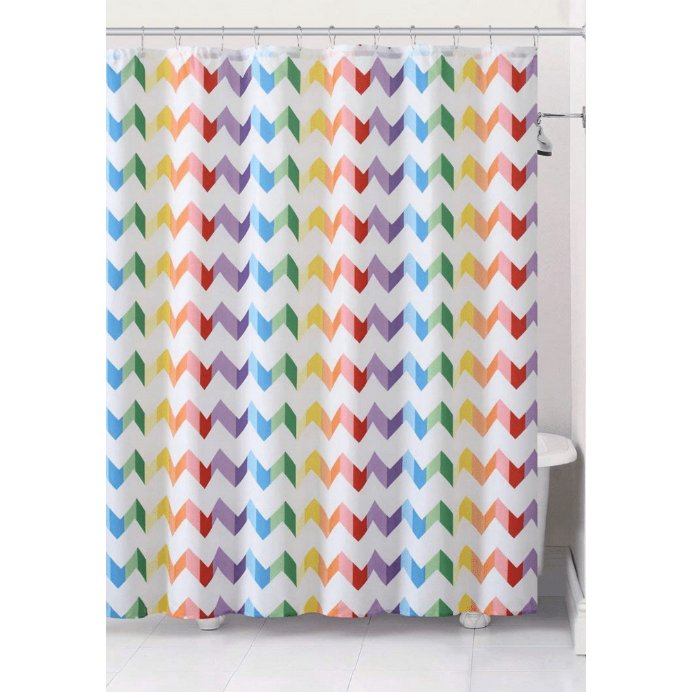 VCNY Home Pride Rainbow Chevron Fabric Shower Curtain