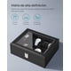 thumbnail image 3 of SONGMICS HOME Caja de Reloj, Caja para 10 Relojes, con Tapa de Cristal, con Almohadilla Extraíble de Reloj, Cierre de Metal, Forro de Terciopelo, Regalo, Cuero Sintético Negro, Forro Negro, 3 of 6