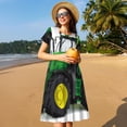 thumbnail image 4 of Disketp big farm tractor para Vestido de Manga Corta para Mujeres, Vestidos de Verano para Mujeres, Casual y Holgado para la Playa, 4 of 6