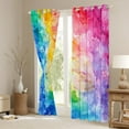 thumbnail image 3 of Manfei Watercolor Artwork Black Out Curtains, Boho Psychedelic Curtains Pack of 2 (42x63 Each), Teen Kid Child Adult Bedroom Curtains, Curtains Blackout Bedroom Decor, 3 of 6