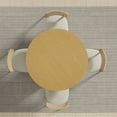 thumbnail image 4 of MAYEERTY 46" Wooden Round Table for 4，Mid-Century Kitchen Table for Dining Room Kitchen,Natural Wood, 4 of 9