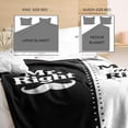 thumbnail image 3 of Mr Right and Mrs Always Right Gifts, Wedding Gifts for Couples 2024, Bride To Be Gifts Newly Engaged Bridal Shower Gifts, Gifts for Wedding Bride Groom Engagement Couples Husband Wife Blanket 60x50", 3 of 6