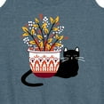 thumbnail image 3 of Instant Message - Cat With Fall Vase - Women's Racerback Tank Top, 3 of 6