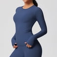 thumbnail image 2 of yillto Women Yoga Shirts Quick Dry Long Sleeve Lightweight Workout Tee for Womens Athletic Running T Shirt, 2 of 8