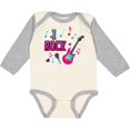 thumbnail image 3 of Inktastic I Rock with Guitar Microphone and Music Notes Boys or Girls Long Sleeve Baby Bodysuit, 3 of 5