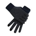 thumbnail image 5 of WEAIXIMIUNG Fingerless Gloves for Men Woolen Hat Set Matching Color Knitted Hat Thick Scarf Gloves Three Piece Set, 5 of 5