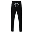 thumbnail image 5 of Mens Joggers with Pockets Solid Color Mid Waisted Lightweight Leisure Jogging Fit Foot Mouth Zipper Pants Track Pants for Travel Training Running, 5 of 6