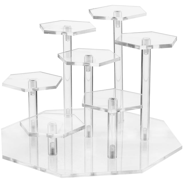 WORGEOUS Stand de modelo de pantalla acrílico de pantalla múltiple stand múltiple estante de rejilla