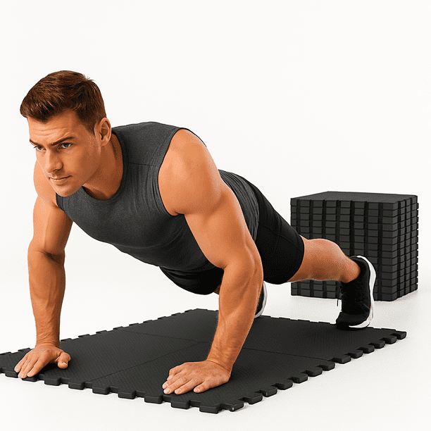 Tapete de Ejercicio PROTOTIPO para Gimnasio Pesas Crossfit Multiuso Resistente y Durable 8 Piezas