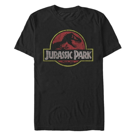 Men's Jurassic Park Distressed T-Rex Logo Graphic T-Shirt