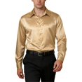 thumbnail image 2 of Button Down Shirt for Men Casual Lightweight Soft Shirts Loose Comfortable Beach Summer Clothing Yellow Size M, 2 of 6