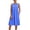 Blue, variant on Women's Casual Sleeveless Empire Waist Midi Dress, Round Neck with Side Pockets, Women's Blue, Sizes S-5XL