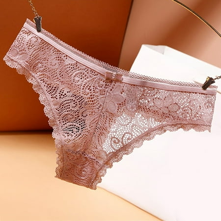 Pavied Cotton Underwear Seamless Underwear Custom High Waist Striped Tangas No Show Bikini Custom Thongs Women Underwear Panties Cotton Thong Womens Underwear Lace Underwear Pink M