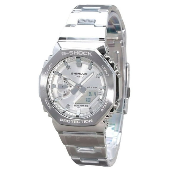 Casio G-Shock G-Steel Analog Digital Silver Dial Quartz GM-2110D-7A 200M Men's Watch