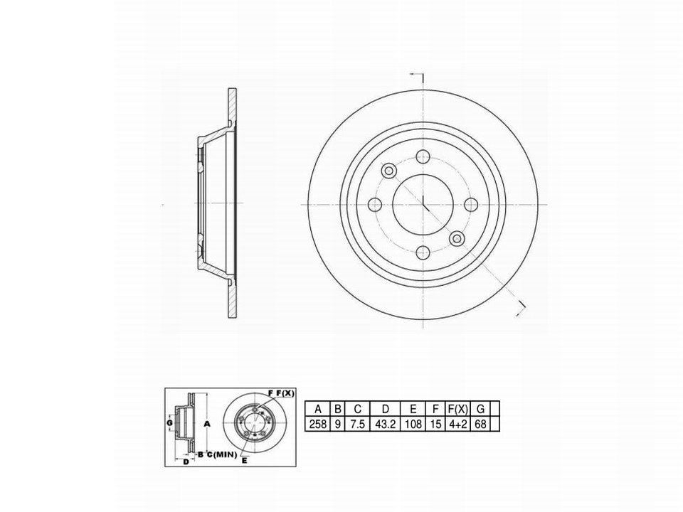 Winstop Brake Rotor, Rear WS227823, Saab 9000 1998-1986