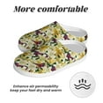 thumbnail image 6 of Daiia Lilies Flowers Print Women’s Fuzzy Slippers Memory Foam Lightweight House Shoes Cozy Loafer Flannel House Shoes-44/45, 6 of 7