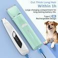 thumbnail image 6 of Dog Clippers for Grooming for Heavy Thick Hair Coats, Low Noise Hair Trimmer, Rechargeable Cordless Pet Shaver, Dog Grooming Kit with Paw Trimmer Nail Grinder for Small Large Dogs, 6 of 7