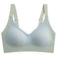 thumbnail image 1 of Soutiens-gorge de Sport pour Femmes, Super Rassemblement Doux Confortable Rassemblement Lingerie Sans Armatures, Blanc M-3TG,, 1 of 8