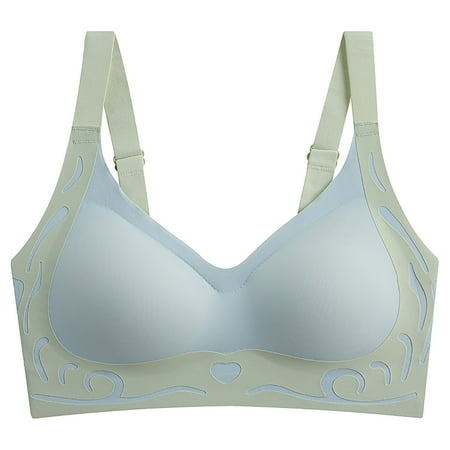 Baodmurt Bras for Women Lounge & Sleep Adaptive Lingerie  Underwear  White 25A