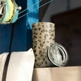 thumbnail image 3 of Leopard Print 20oz Coffee Tavel Tumblers, Stainless Steel Mobile Tumbler, Vacuum Insulated Coffee Mug with Lid, Spill-Proof Travel Cup for Hot & Cold Drinks, 3 of 6