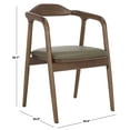 thumbnail image 4 of Safavieh Ankit Modern Wood Dining Arm Chairs, Olive / Walnut, 4 of 8