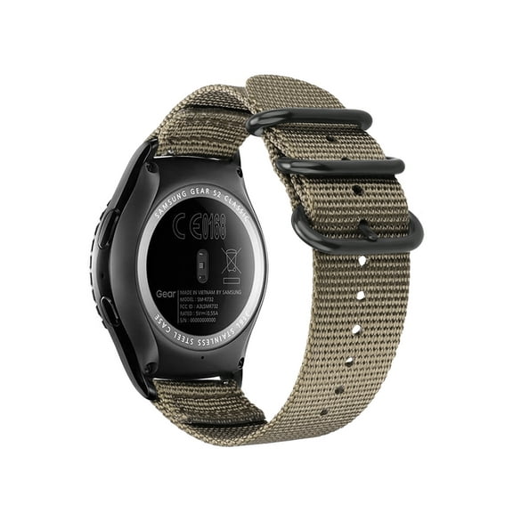 For Gear Sport & Gear S2 Classic Bands, Fintie 20mm Soft Nylon Replacement Strap Band with Adjustable Closure Desert Tan