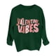 thumbnail image 3 of Gibobby Sudaderas con cremallera Sudaderas para el día de San Valentín para mujer Love Heart Graphic Pullover cuello redondo manga larga Sudaderas (Verde, XXL), 3 of 4