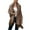 Khaki, variant on XFLWAM Faux Fur Neckline Shawl Wrap Cardigan Bridal Winter Wedding Long Sleeve Sweater Coat