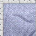thumbnail image 3 of oneOone Cotton Jersey Bluish Violet Fabric Floral Craft Projects Decor Fabric Printed By The Yard 58 Inch Wide, 3 of 5