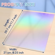 Koala Self-Adhesive Laminte Sheets A4, 20 Sheets, RAINBOW Overlay Film, Peel and Stick Holographic Clear Self Seal Laminating Sheets