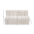thumbnail image 2 of Bowery Hill Contemporary Cream Boucle Fabric Modular Sectional, 2 of 8