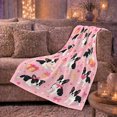 thumbnail image 6 of Playful Boston Terrier Pattern Hearts Boxes Cheerful Dog, Playful Food Art Scene, Warm Flannel Blanket for Living Room and Reading Nook, Dog Lovers Friendship Gift, Pet Lover Home Decor, 6 of 9