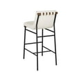 thumbnail image 6 of Meridian Furniture Burke Cream Vegan Leather Bar Stool, 6 of 9