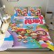 thumbnail image 1 of Ruby Arcoíris Conjunto de sábanas temático, trío de piezas, cómodo y amigable con la piel, diseño único, regalo de decoración para el hogar para familiares, amigos y fans, 90 cm * 190 cm, 1 of 6