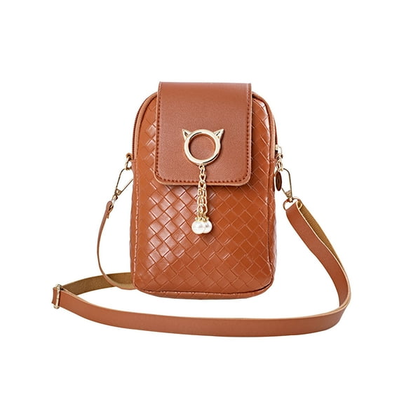 Cadorn Quilted PU Leather Phone Crossbody Bag for Women, Fashionable Shoulder Bag with Single Pocket, Trendy Design for Daily Commuting Shopping