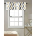 thumbnail image 4 of Valance Curtain Yellow Grey Wavy Stripe Kithcen Curtians Window Treatments Geometric Abstract Art Topper Curtain Rod Pocket Valances for Kitchen Bathroom Living Room 54 X 18 Inch, 1 Panel, 4 of 6